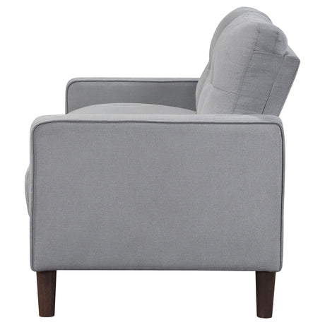 Bowen Track Arm Tufted Sofa, Loveseat & Chair - Small-Space Grey Performance Fabric Living Room Sets – view 20