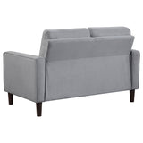 Bowen Track Arm Tufted Sofa, Loveseat & Chair - Small-Space Grey Performance Fabric Living Room Sets