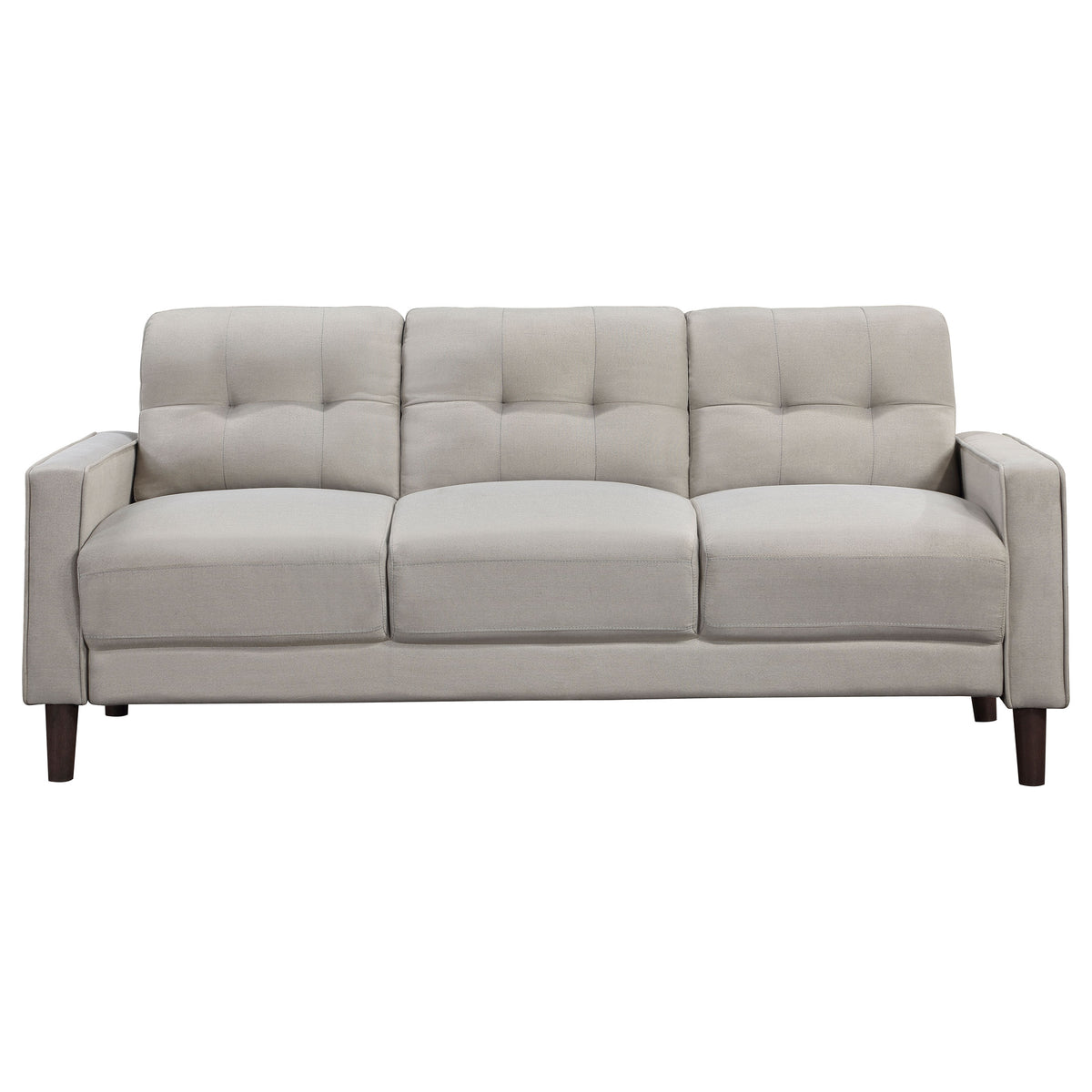 Bowen Track Arm Sofa, Loveseat & Accent Chair - Grid-Tufted Beige Performance Fabric Living Room Sets – view 7