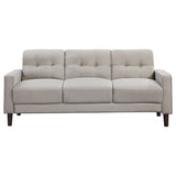 Bowen Track Arm Sofa, Loveseat & Accent Chair - Grid-Tufted Beige Performance Fabric Living Room Sets – view 7