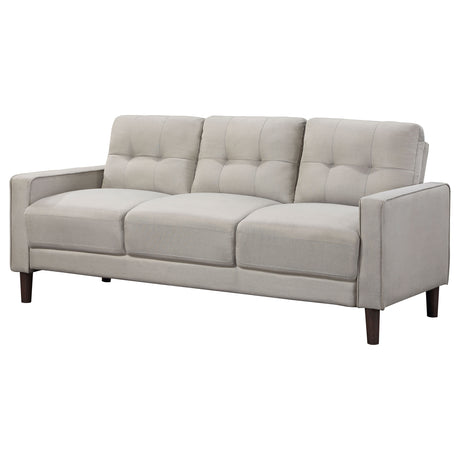 Bowen Track Arm Sofa, Loveseat & Accent Chair - Grid-Tufted Beige Performance Fabric Living Room Sets – view 8