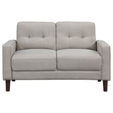 Bowen Track Arm Sofa, Loveseat & Accent Chair - Grid-Tufted Beige Performance Fabric Living Room Sets – view 17