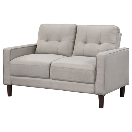 Bowen Track Arm Sofa, Loveseat & Accent Chair - Grid-Tufted Beige Performance Fabric Living Room Sets – view 18