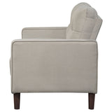 Bowen Track Arm Sofa, Loveseat & Accent Chair - Grid-Tufted Beige Performance Fabric Living Room Sets – view 19