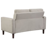 Bowen Track Arm Sofa, Loveseat & Accent Chair - Grid-Tufted Beige Performance Fabric Living Room Sets – view 20