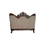 Devayne Wingback Loveseat, Chair & Marble Tables