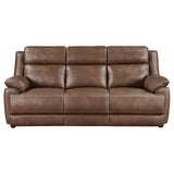 Ellington Pillowtop Arm Sofa, Loveseat & Chair - Dark Brown Faux Leather with Pocket Coil Seating – view 9