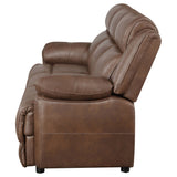 Ellington Pillowtop Arm Sofa, Loveseat & Chair - Dark Brown Faux Leather with Pocket Coil Seating – view 11