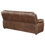 Ellington Pillowtop Arm Sofa, Loveseat & Chair - Dark Brown Faux Leather with Pocket Coil Seating – view 14
