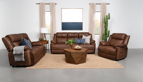 Ellington Pillowtop Arm Sofa, Loveseat & Chair - Dark Brown Faux Leather with Pocket Coil Seating – view 18