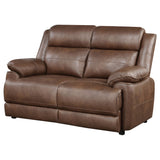 Ellington Pillowtop Arm Sofa, Loveseat & Chair - Dark Brown Faux Leather with Pocket Coil Seating – view 20