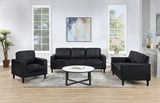 Ruth Track Arm Sofa, Loveseat & Accent Chair - 3pcs- Sofa + Loveseat + Accent Chair
