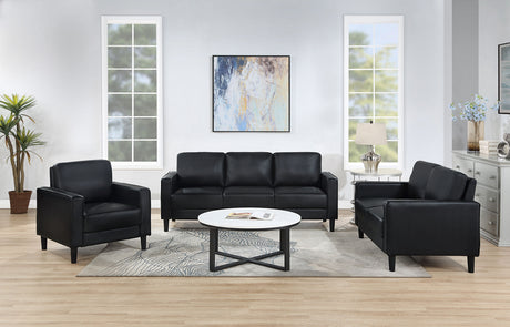 Ruth Track Arm Sofa, Loveseat & Accent Chair - 3pcs- Sofa + Loveseat + Accent Chair