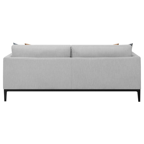 Apperson Track Arm Sofa, Loveseat & Chair - Light Grey Linen-Like Upholstery with Reversible Cushions – view 11