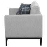 Apperson Track Arm Sofa, Loveseat & Chair - Light Grey Linen-Like Upholstery with Reversible Cushions – view 20