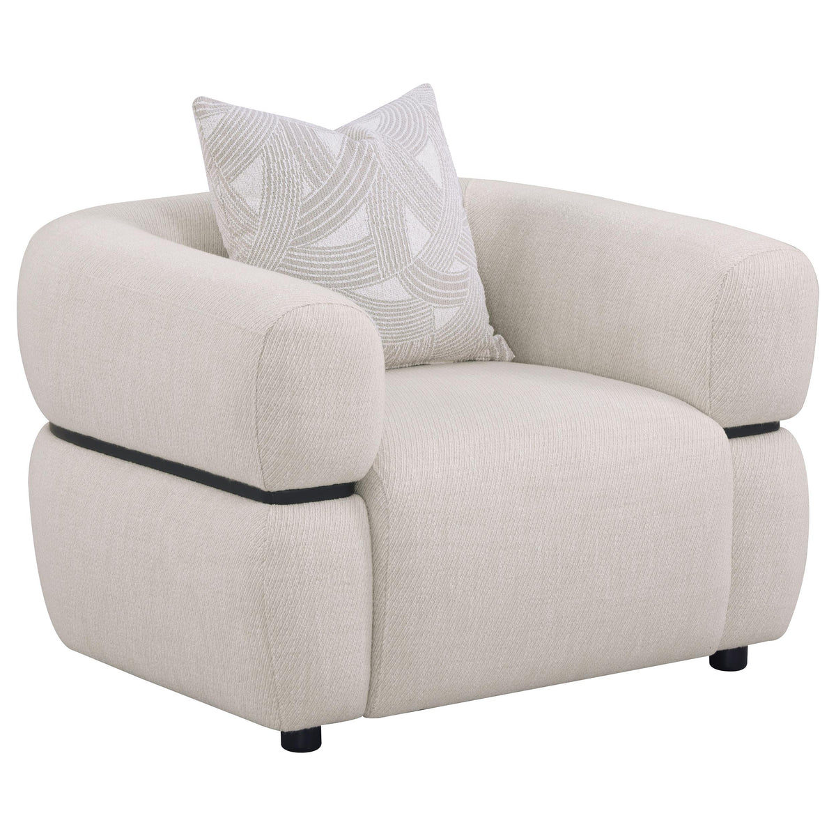 Jeanette Round Arm Sofa, Loveseat & Chair - Accent Chair