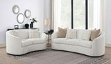 Rainn Curved Boucle Sofa, Loveseat & Accent Chair - 2pcs- Sofa + Loveseat