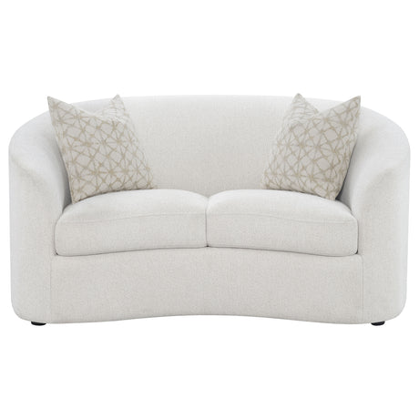 Rainn Curved Boucle Sofa, Loveseat & Accent Chair – View 21