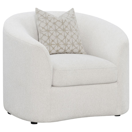 Rainn Curved Boucle Sofa, Loveseat & Accent Chair - Accent Chair