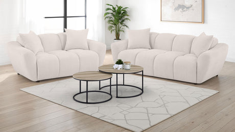 Destino Splayed Arm Sofa, Loveseat & Accent Chair - 2pcs- Sofa + Loveseat