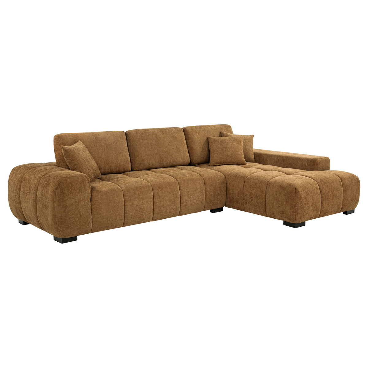 Octavia Sectional with Chaise, Accent Chair & Ottoman - 2pcs- Sectional with Chaise