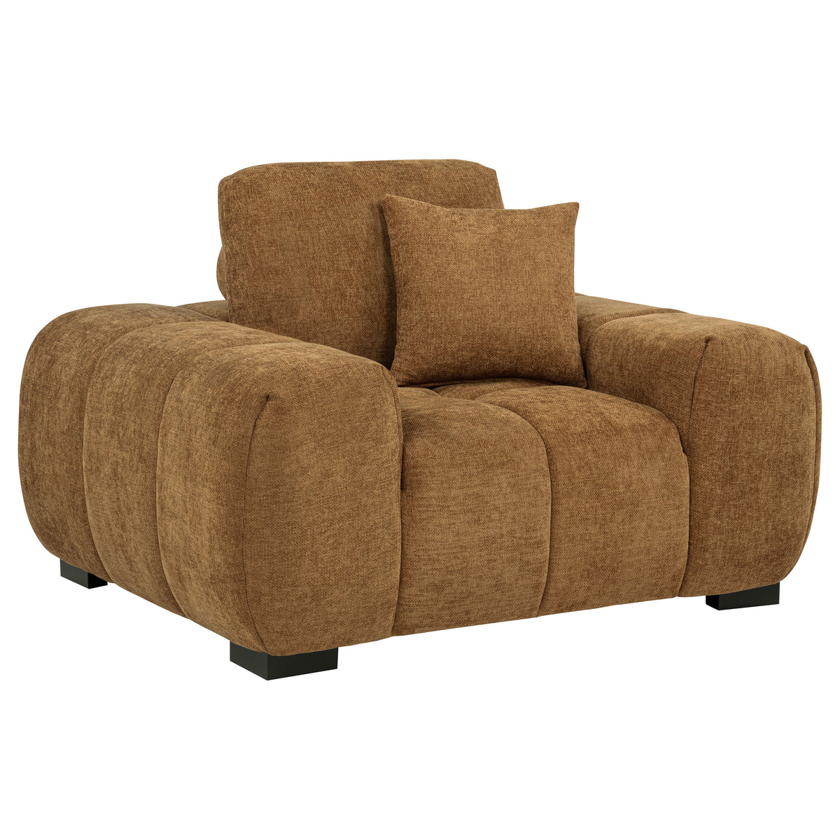 Octavia Sectional with Chaise, Accent Chair & Ottoman - Accent Chair with Pillow