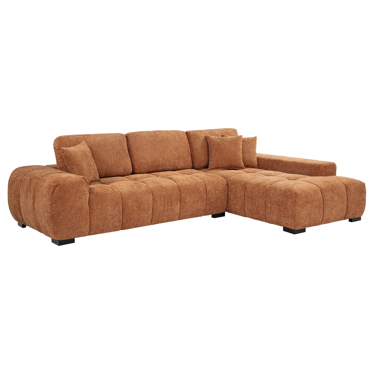 Octavia Chaise Sectional, Accent Chair & Ottoman - 2-Piece Chaise Sectional