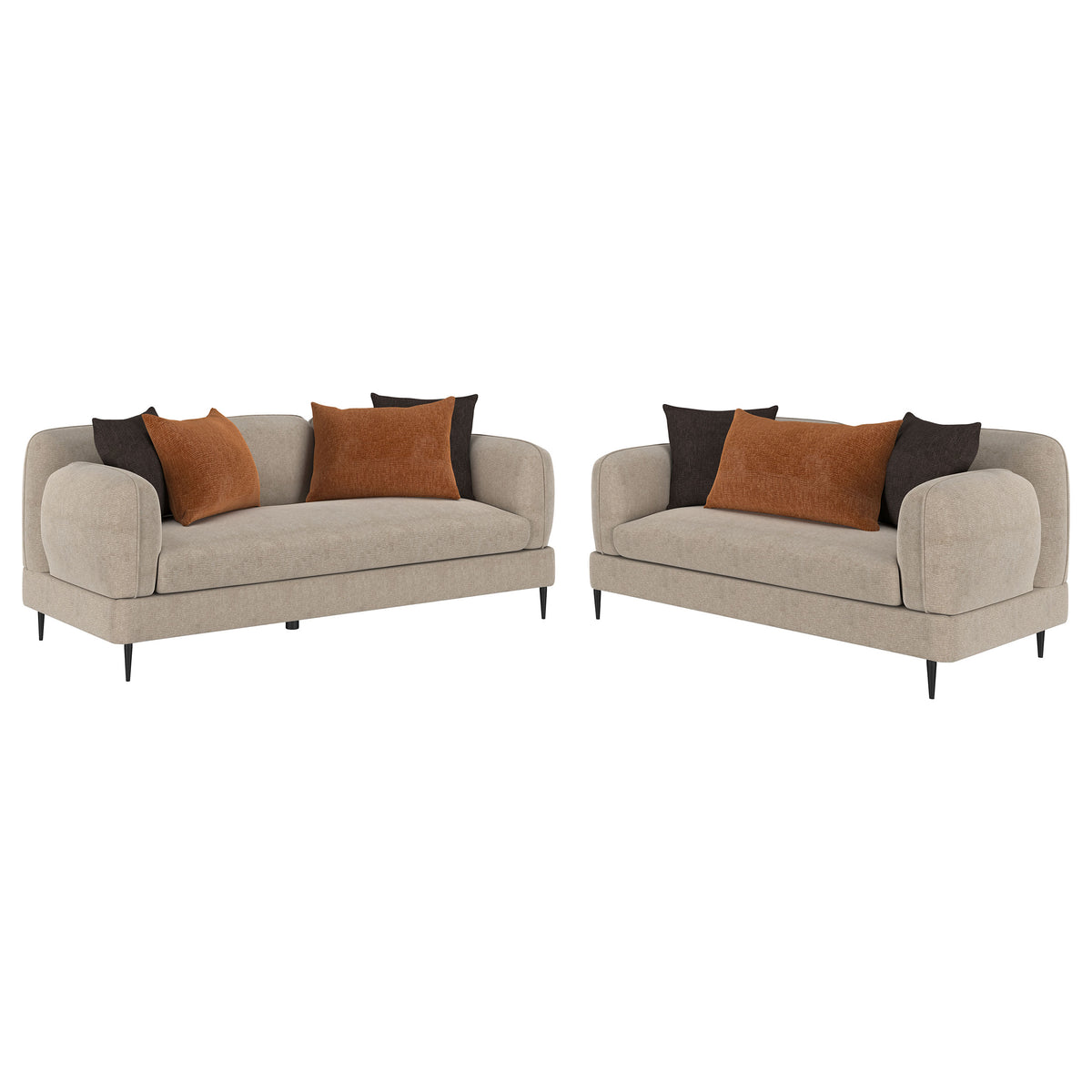 Jade Chenille Sofa & Loveseat - 2pcs- Sofa + Loveseat
