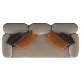 Jade Chenille Sofa & Loveseat - Sculpted Track Arms, Waterfall Seat & Metal Legs in Latte – view 14