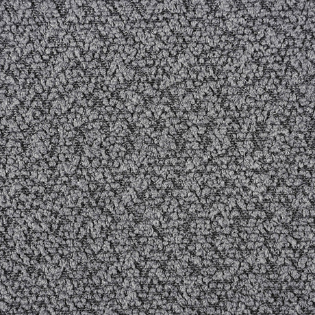 Caspian Curved Arm Boucle Chaise Sectional Sofa - Pocket Coil Seating in Grey with Black Tapered Legs – view 15