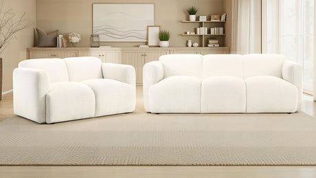 Dorset Round Track Arm Sofa, Loveseat & Accent Chair - 2pcs- Sofa + Loveseat