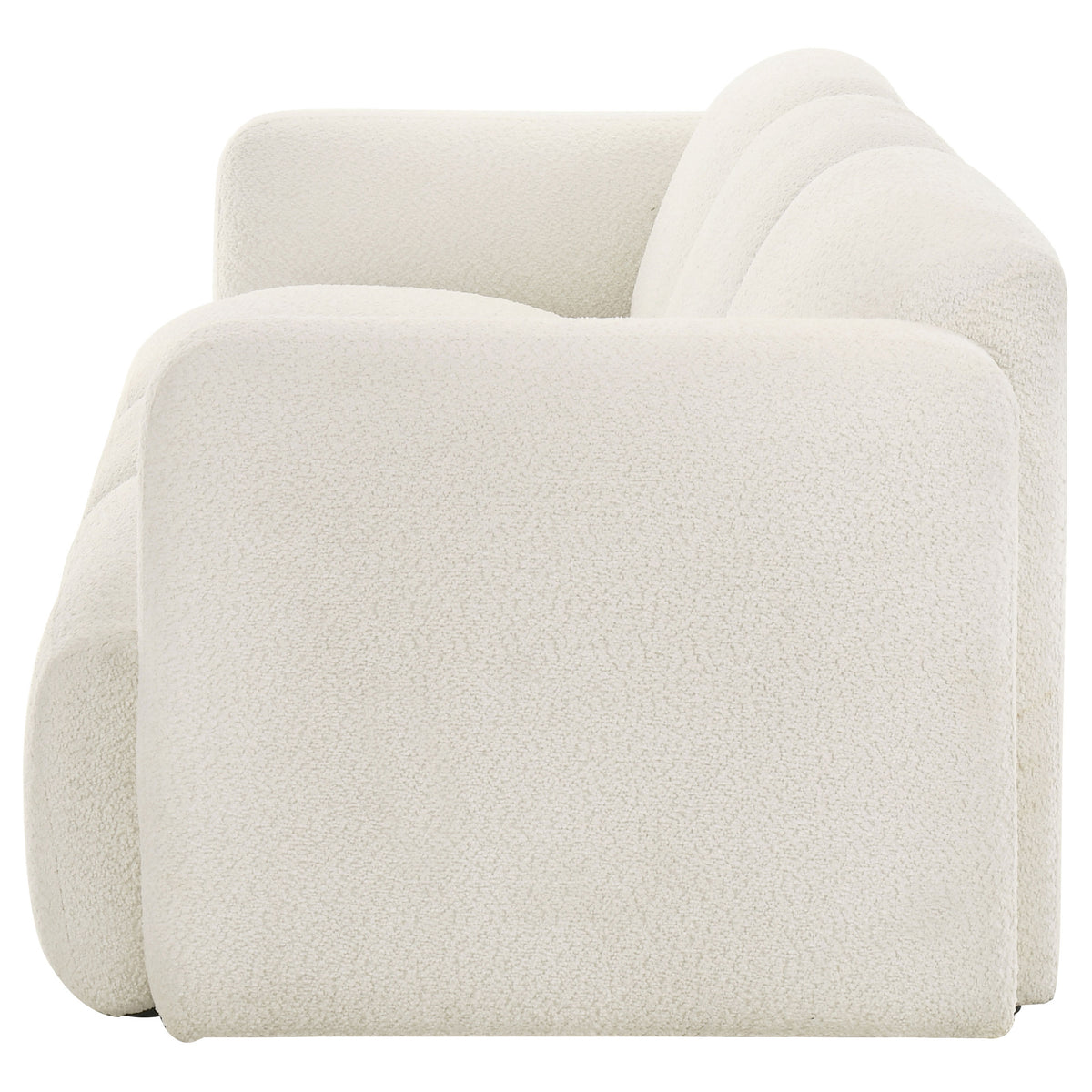Dorset Round Track Arm Sofa, Loveseat & Accent Chair - Sculptural White Textured Fabric with Pocket Coils – view 9