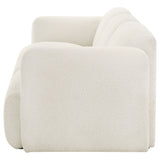 Dorset Round Track Arm Sofa, Loveseat & Accent Chair - Sculptural White Textured Fabric with Pocket Coils – view 9