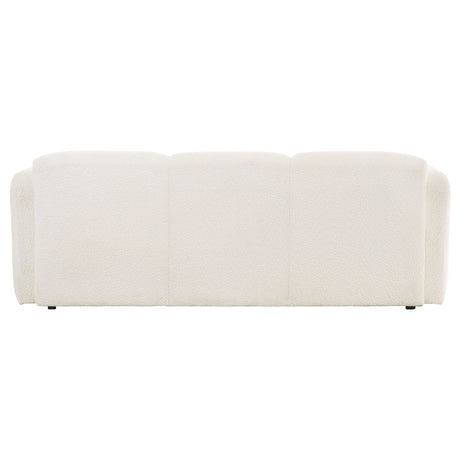 Dorset Round Track Arm Sofa, Loveseat & Accent Chair - Sculptural White Textured Fabric with Pocket Coils – view 11