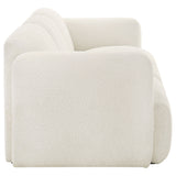 Dorset Round Track Arm Sofa, Loveseat & Accent Chair - Sculptural White Textured Fabric with Pocket Coils – view 13