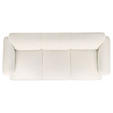 Dorset Round Track Arm Sofa, Loveseat & Accent Chair - Sculptural White Textured Fabric with Pocket Coils – view 14