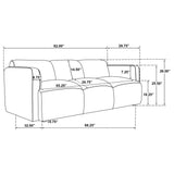 Dorset Round Track Arm Sofa, Loveseat & Accent Chair - Sculptural White Textured Fabric with Pocket Coils – view 16