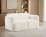 Dorset Round Track Arm Sofa, Loveseat & Accent Chair - Sculptural White Textured Fabric with Pocket Coils – view 18