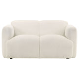 Dorset Round Track Arm Sofa, Loveseat & Accent Chair - Sculptural White Textured Fabric with Pocket Coils – view 19