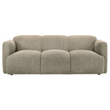 Dorset Rounded Track Arm Sofa, Loveseat & Accent Chair - Low-Profile Textured Brown Fabric, Living Room Sets – view 9