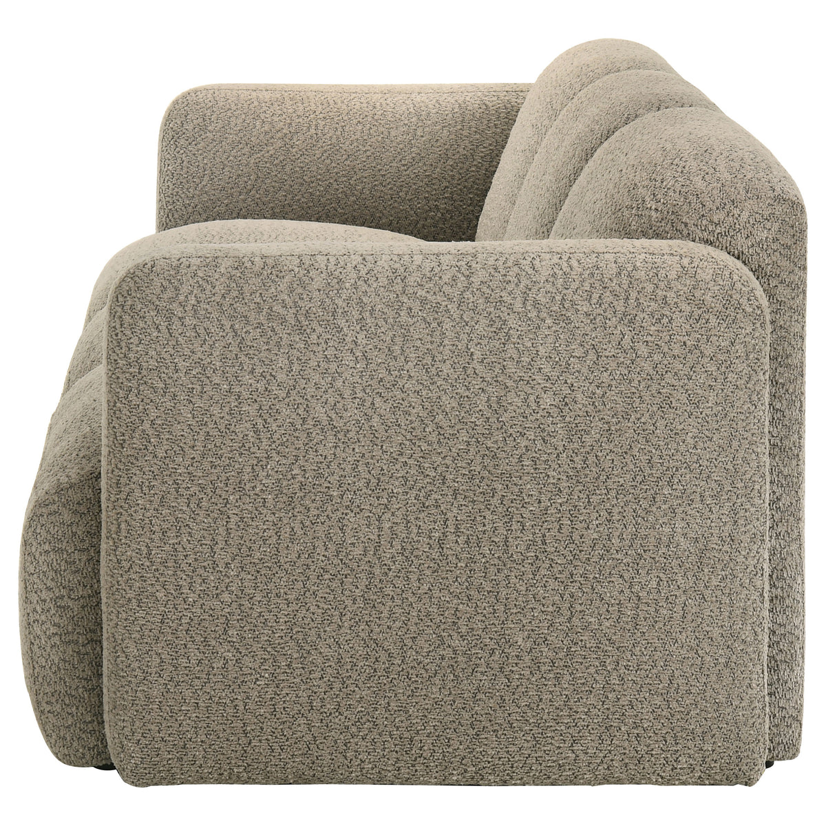 Dorset Rounded Track Arm Sofa, Loveseat & Accent Chair - Low-Profile Textured Brown Fabric, Living Room Sets – view 11