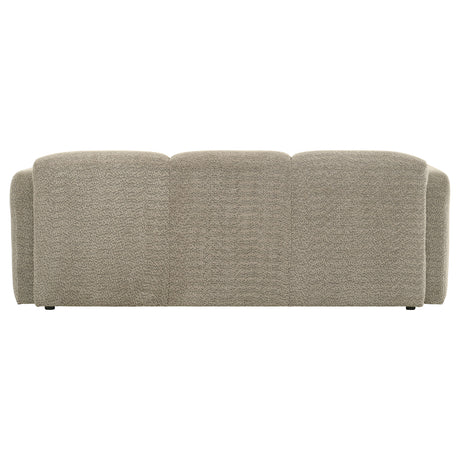 Dorset Rounded Track Arm Sofa, Loveseat & Accent Chair - Low-Profile Textured Brown Fabric, Living Room Sets – view 13