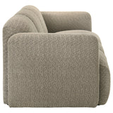 Dorset Rounded Track Arm Sofa, Loveseat & Accent Chair - Low-Profile Textured Brown Fabric, Living Room Sets – view 15