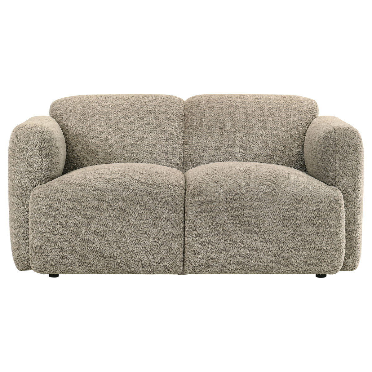 Dorset Rounded Track Arm Sofa, Loveseat & Accent Chair - Low-Profile Textured Brown Fabric, Living Room Sets – view 20