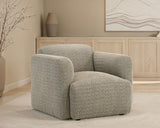 Dorset Rounded Track Arm Sofa, Loveseat & Accent Chair - Low-Profile Textured Brown Fabric, Living Room Sets - lifestyle