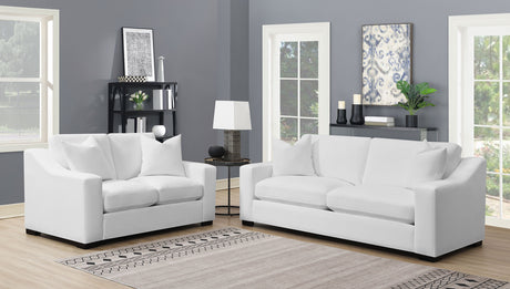 Ashlyn Sloped Arm Sofa, Loveseat & Accent Chair - 2pcs- Sofa + Loveseat
