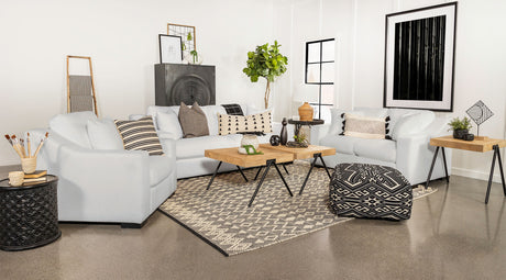 Ashlyn Sloped Arm Sofa, Loveseat & Accent Chair - 3pcs- Sofa + Loveseat + Accent Chair