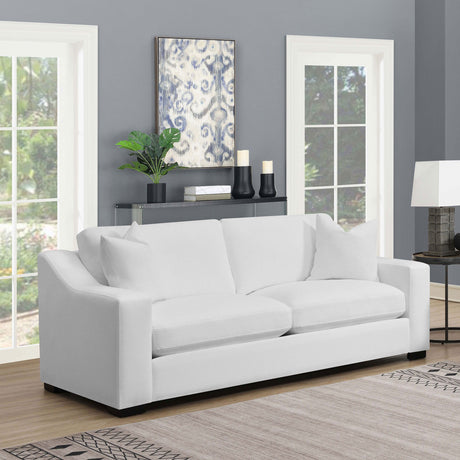Ashlyn Sloped Arm Sofa, Loveseat & Accent Chair - White Textured Fabric with Pocket Coil Seating – view 1