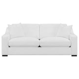 Ashlyn Sloped Arm Sofa, Loveseat & Accent Chair - White Textured Fabric with Pocket Coil Seating – view 9