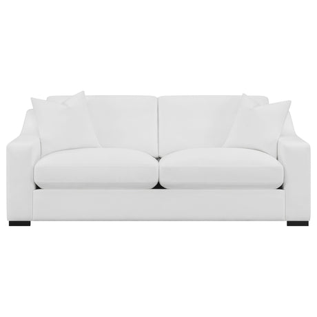 Ashlyn Sloped Arm Sofa, Loveseat & Accent Chair - White Textured Fabric with Pocket Coil Seating – view 9